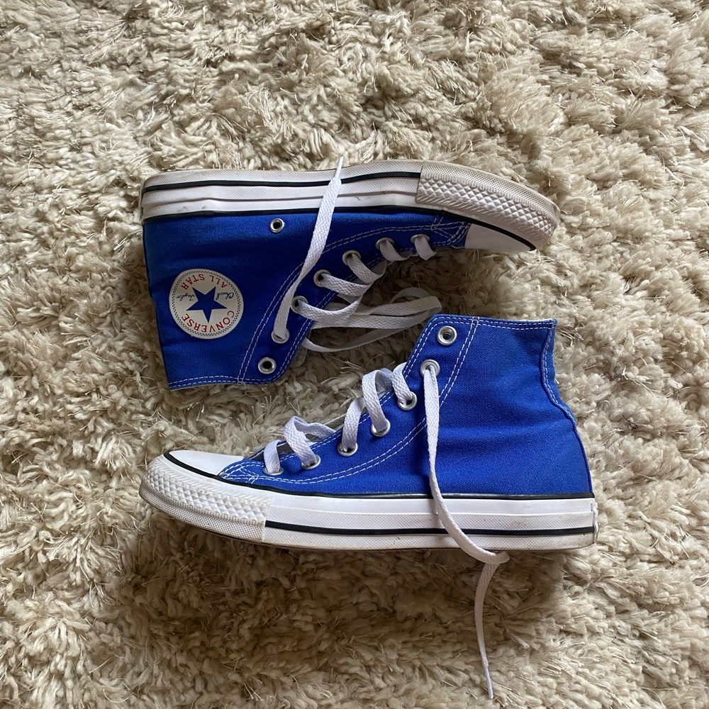 Blue High Top Converse